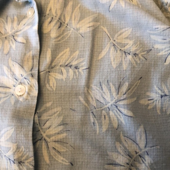 Silk/Cotton mix Woolrich short  sleeve shirt - size M - light green - Picture 3 of 5